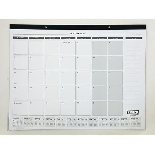 2026 Calendar OzCorp 56x43cm Desk Pad, OzCorp DP02