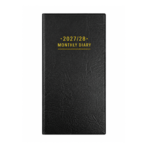 2027-2028 2-Year Diary OzCorp Fashion Pocket Month to View Black, YP85