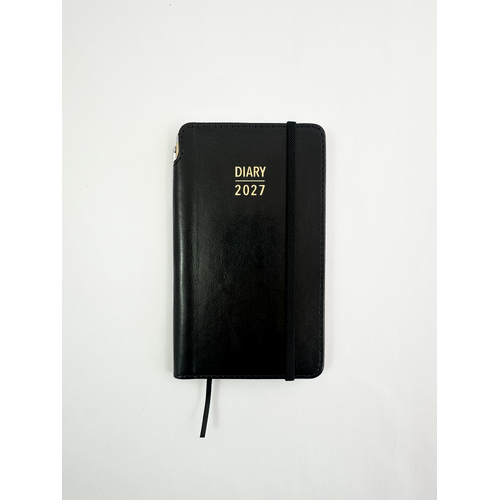 2027 Diary OzCorp Contempo Slim Week to View w/ Pen Black, AP-CPW1027