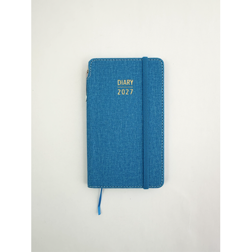 2027 Diary OzCorp Contempo Slim Week to View w/ Pen Cobalt Blue, AP-CPW3127