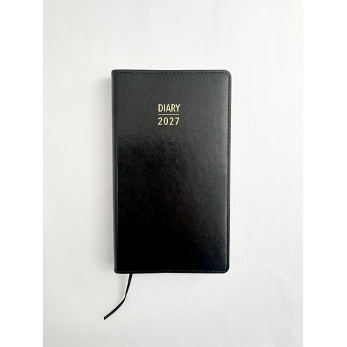 2027 Diary OzCorp Contempo Slim Week to View Spiral Black, AP-SW1027