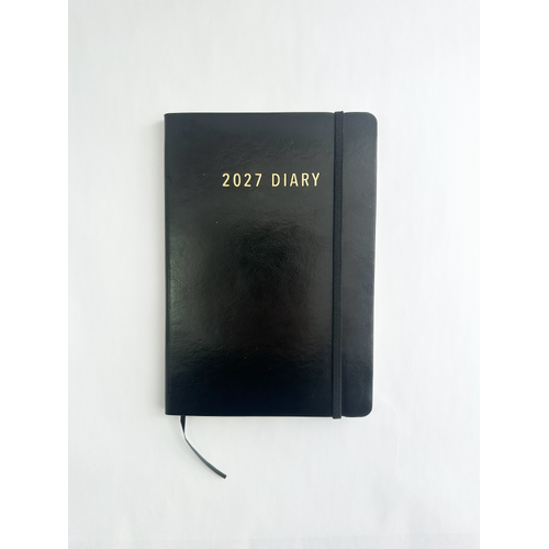 2027 Diary OzCorp Contempo A5 Week to View Softcover Black, BA5CW1027