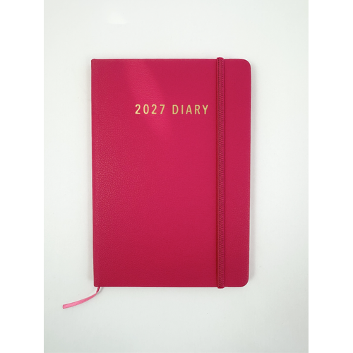 2027 Diary OzCorp Contempo A5 Week to View Raspberry, BA5CW5227