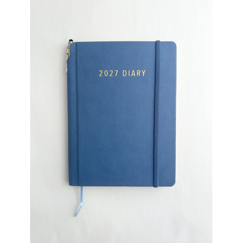 2027 Diary OzCorp Contempo A5 Week to View w/ Pen Ocean Blue, BA5CPW3227