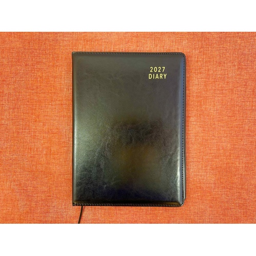 2027 Diary OzCorp Contempo A4 Week to View Black, CA4SW1027