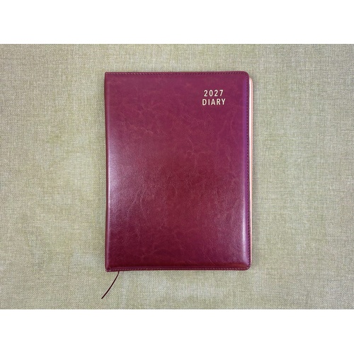 2027 Diary OzCorp Contempo A4 Week to View Chocolate, CA4SW2327