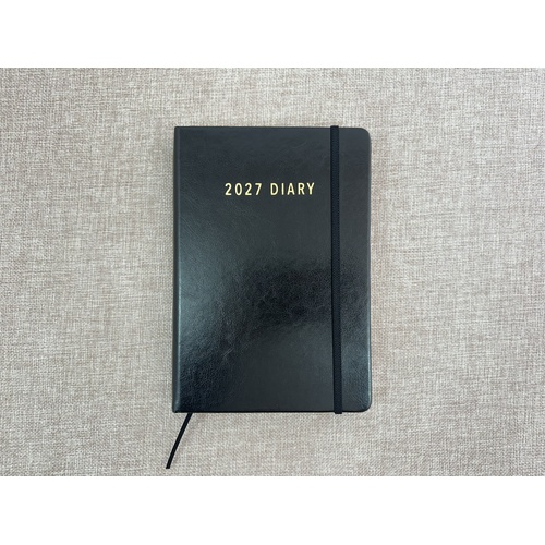 2027 Diary OzCorp Contempo A5 Day to Page Black, DA5CD1027