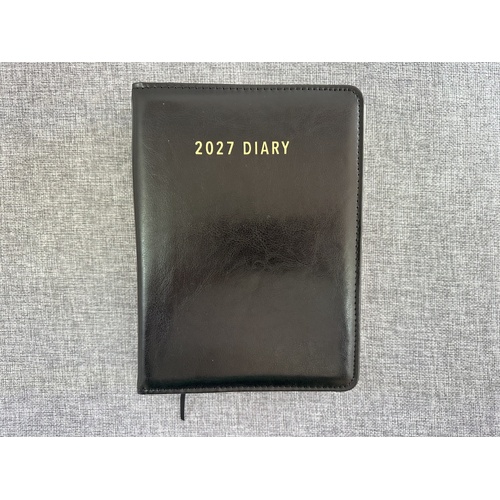 2027 Diary OzCorp Contempo A5 Day to Page Spiral Black, DA5SD1027