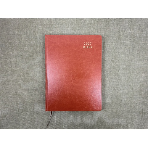 2027 Diary OzCorp Contempo A4 Day to Page Casebound Tan, EA4CD2127