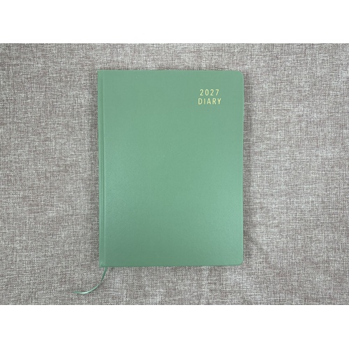 2027 Diary OzCorp Contempo A4 Day to Page Casebound Olive, EA4CD4227