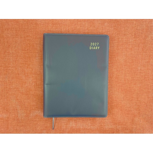 2027 Diary OzCorp Contempo A4 Day to Page Spiral Stormy Blue, EA4SD3327