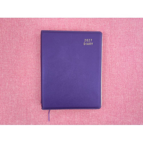 2027 Diary OzCorp Contempo A4 Day to Page Spiral Grape, EA4SD6127