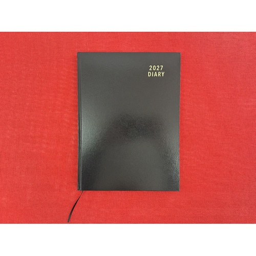 2027 Diary OzCorp Contempo A4 2 Days to a Page Casebound Black, FA4C2D1027