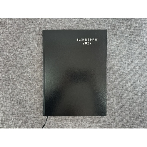 2027 Diary OzCorp Business Basic A4 Week to View Black, H-EA4W1027