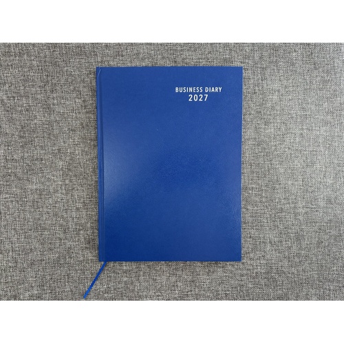 2027 Diary OzCorp Business Basic A4 Week to View Royal Blue, H-EA4W3027
