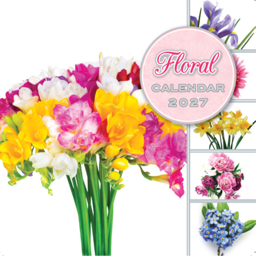 2027 Calendar OzCorp Floral Square Wall, CAL222