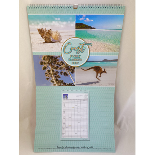 2027 Calendar OzCorp Coast Family Planner Vertical Wall, CAL228