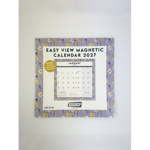 2027 Calendar OzCorp Easy View Spring Bloom Magnetic Wall, CAL231