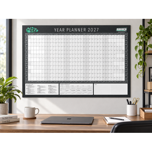 2027 Year Planner OzCorp 87x60cm Folded, WYP30