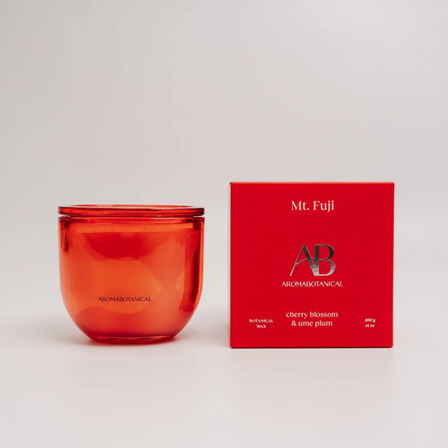 Aromabotanical Scented Candle 400g Mt. Fuji Cherry Blossom & Ume Plum, AB-CN-400-MTF