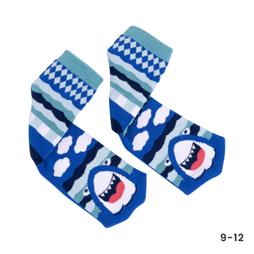 Lolly Kicks Kids Socks Medium (9-12) Shark LLK003B