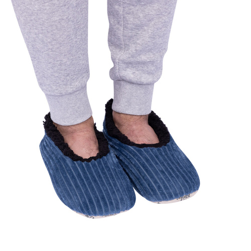 SnuggUps Slippers Men's Cord Extra Large Navy, Splosh SNMCN03