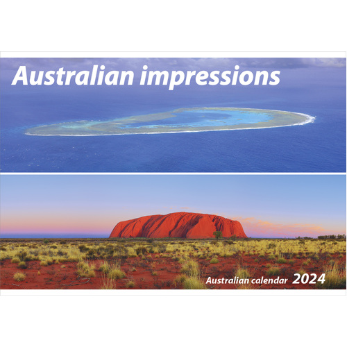 2024 Calendar Australian Impressions Horizontal Wall by New Millennium Images