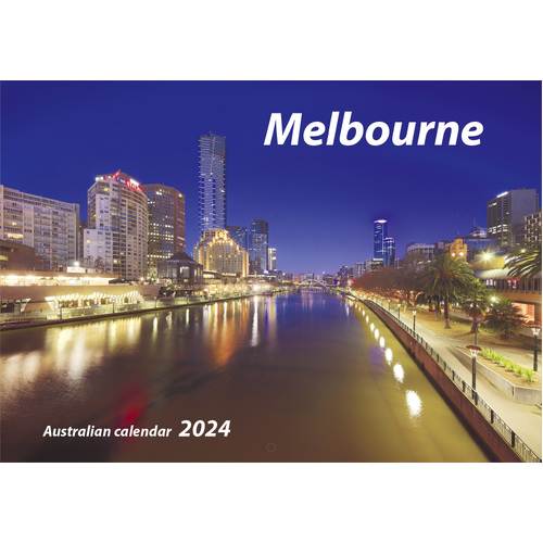 2024 Calendar Melbourne Horizontal Wall by New Millennium Images