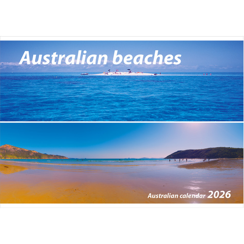 2026 Calendar Australian Beaches Horizontal Wall