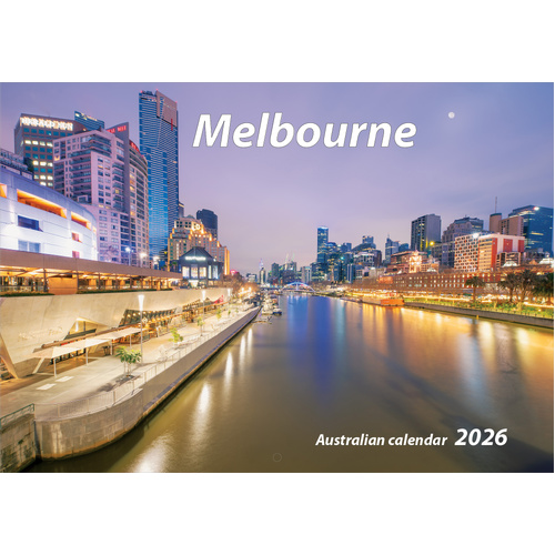 2026 Calendar Melbourne Horizontal Wall
