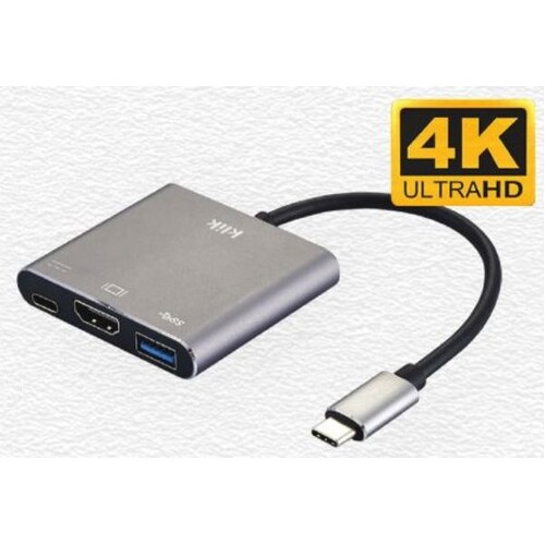 KLIK USB C MALE TO HDMI/USB/USCBC ADAPTER