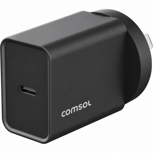 Comsol Wall Charger 20W USB-C Fast Charge Black, AC20CB