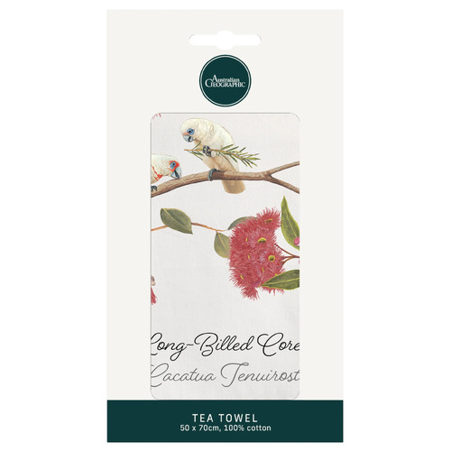 Australian Geographic Botanical Tea Towel - Corella ULTHO0844CR