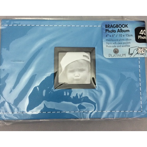 Profile Bragbook Photo Album - Blue - 10cm x 15cm Holds 40 Photos