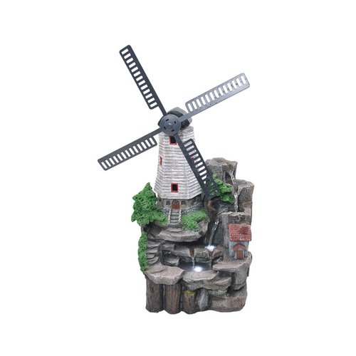 EwaterFeatures Water Fountain 59cm Windmill Quarters, Home Office Garden Decor, EWF2210395