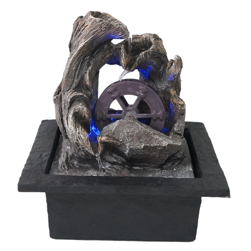 EwaterFeatures Water Fountain 28cm Water Mill, Home Office Garden Decor, EWF53182553