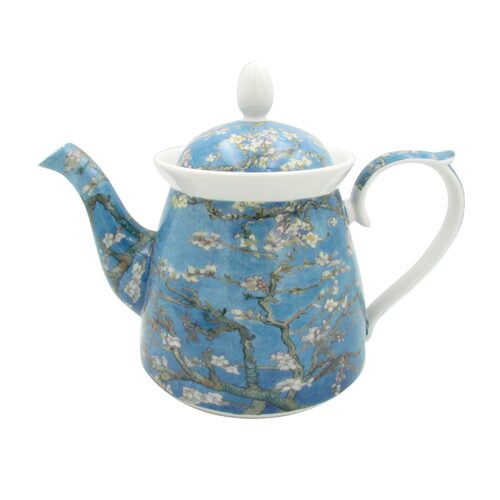 Teapot - Van Gogh Almond Blossom Teapot 1L, Fine Bone Chinaware, Great Gift for Home