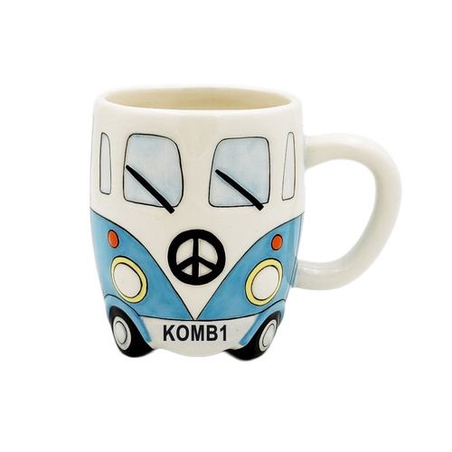 PNC Mug 400mL Blue Kombi Hand Painted Ceramic, CW1553B