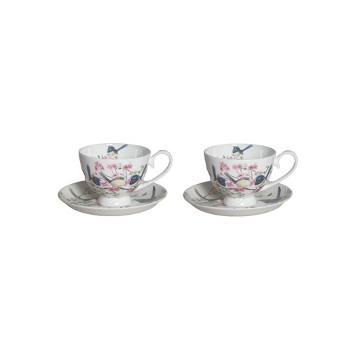 PNC Mug & Saucer Set 250mL Blue Wren 2 Sets, CW274N
