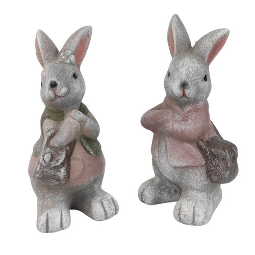 Ornament Bunny (Set of 2) Large 26cm by Urban Products UH145121, Cute Home Decor