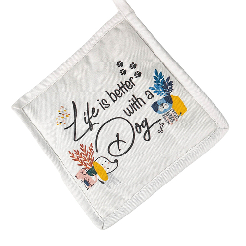 Pot Holder Life Is Better With A Dog 18cm by Urban Products UH148210