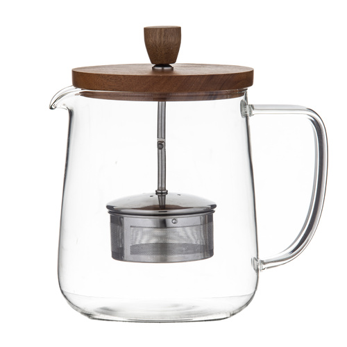 Leaf & Bean Naples Tea Pot with Lid & Infuser 1.2L Clear, DLE0064
