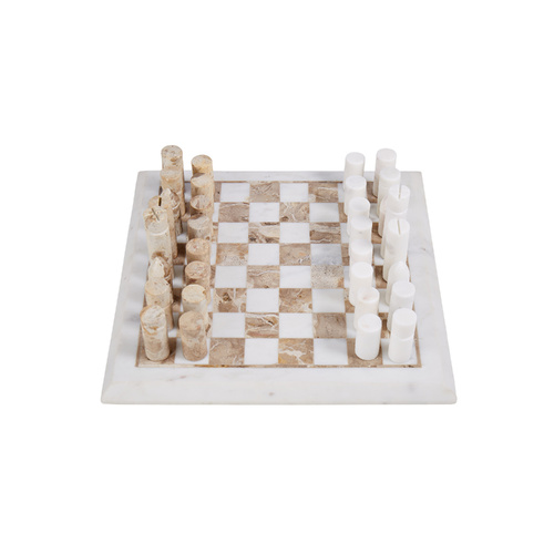 Grand Designs Chess Set 31cm Marble Inlay, GDGS01