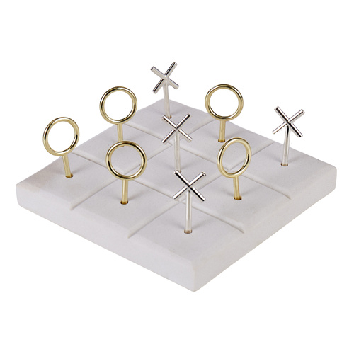 Emporium Elodie Naughts And Crosses 15cm Gold & Silver, EMDE61