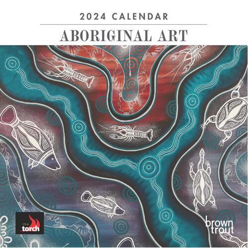 2024 Calendar Aboriginal Art Mini Wall Browntrout A03391