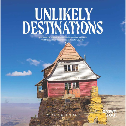 2024 Calendar Unlikely Destinations Square Wall Browntrout A03759