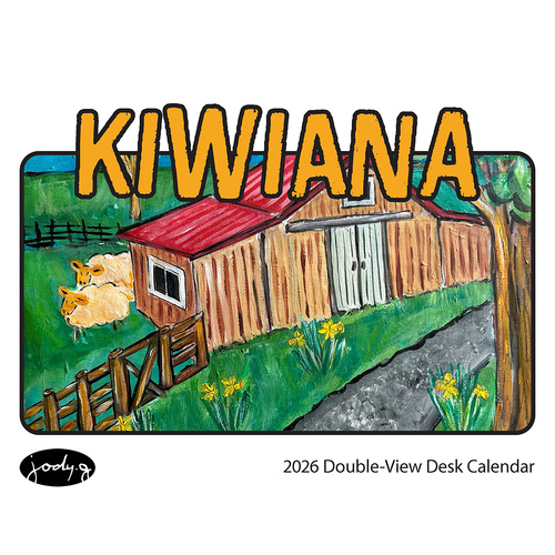 2026 Calendar Kiwiana Double-View Desk Easel, BrownTrout A05371