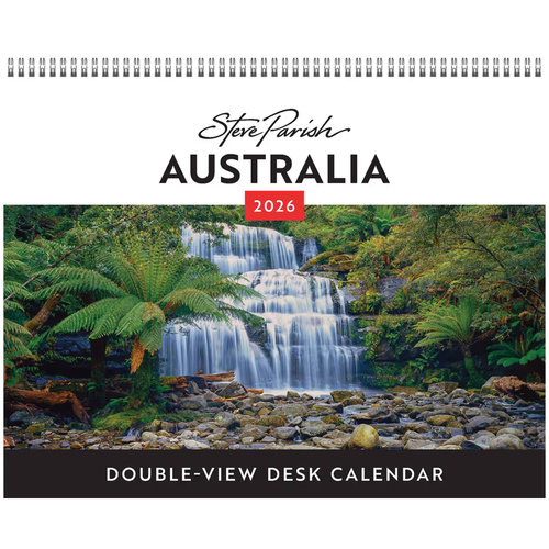 2026 Calendar Steve Parish Australia Double-View Desk Easel, BrownTrout A05388