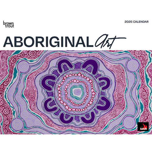 2026 Calendar Aboriginal Art Horizontal Wall, BrownTrout A05470