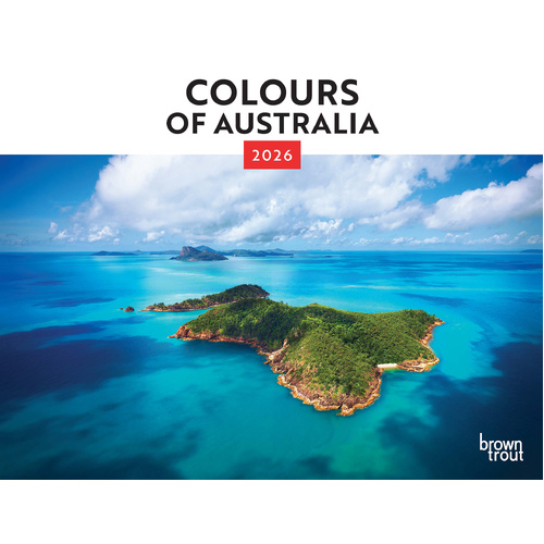 2026 Calendar Colours of Australia Horizontal Wall, BrownTrout A05548
